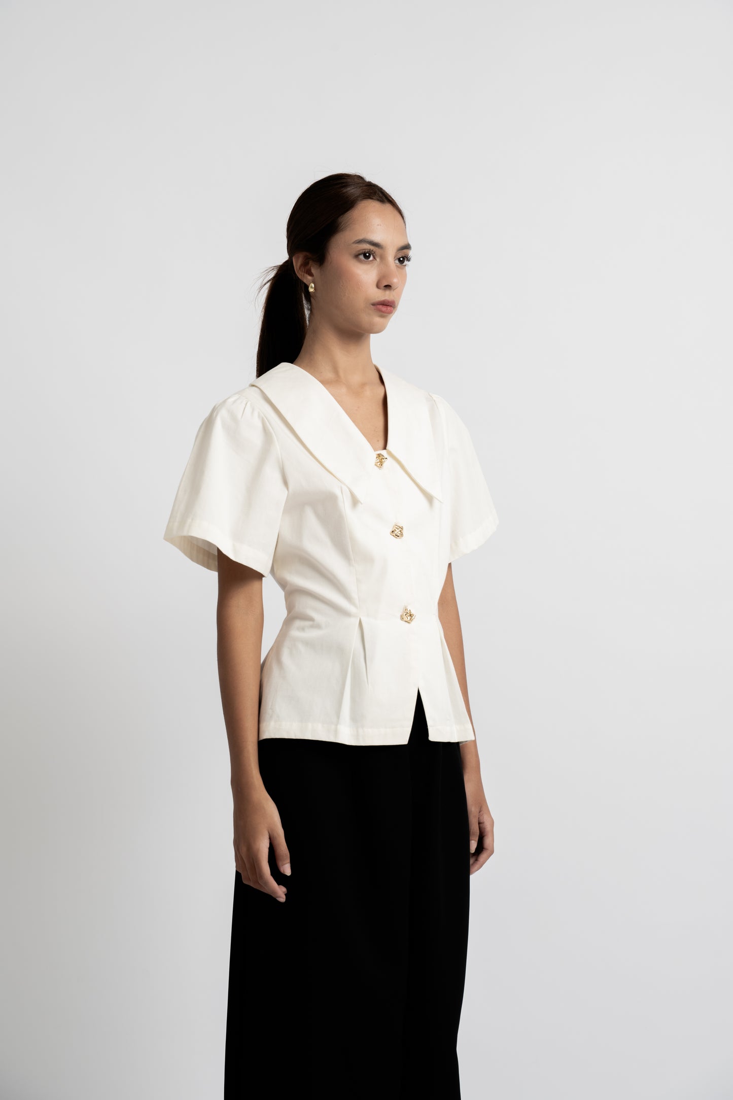 Shara Top In White