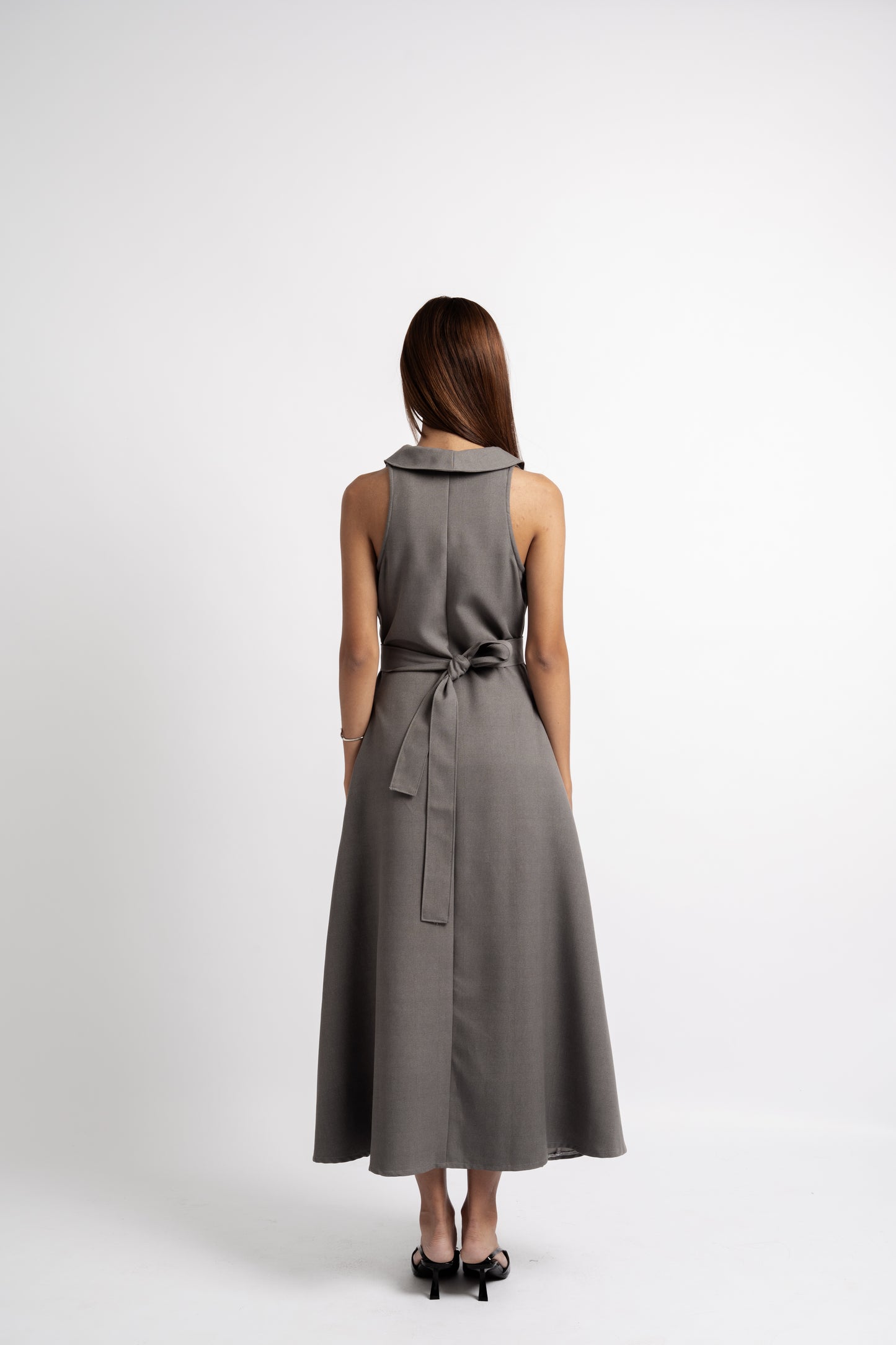 Asa Dress Slate In Grey