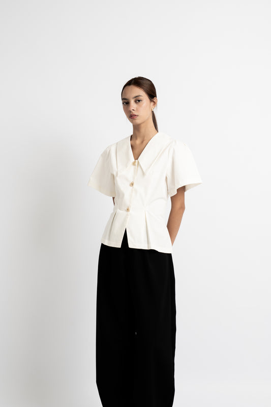 Shara  Top In White