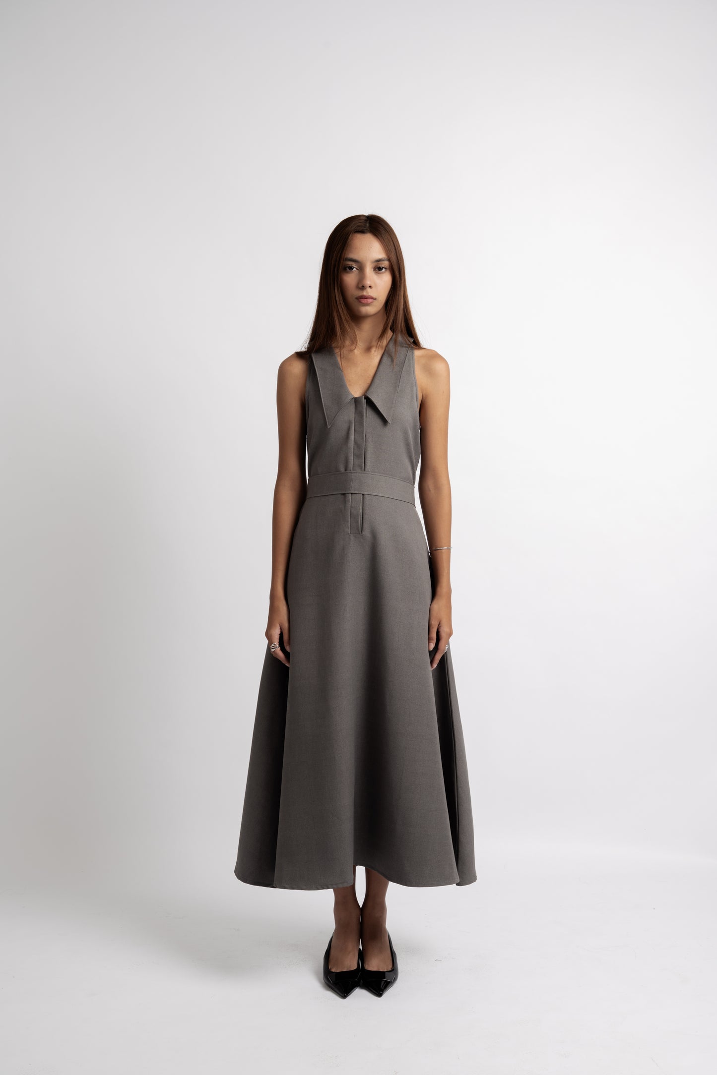 Asa Dress Slate In Grey