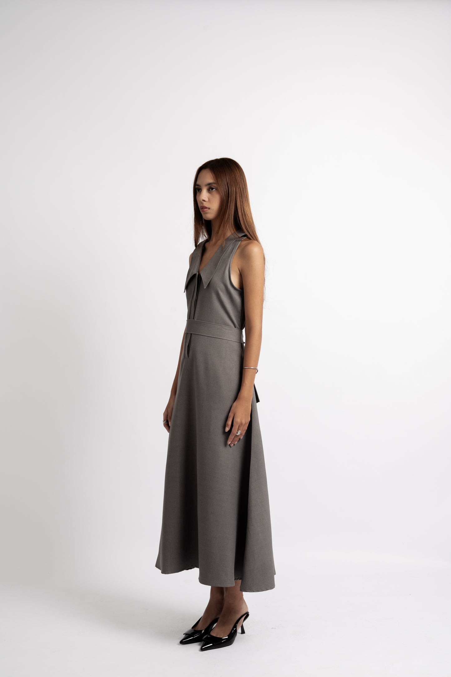 Asa Dress Slate In Grey