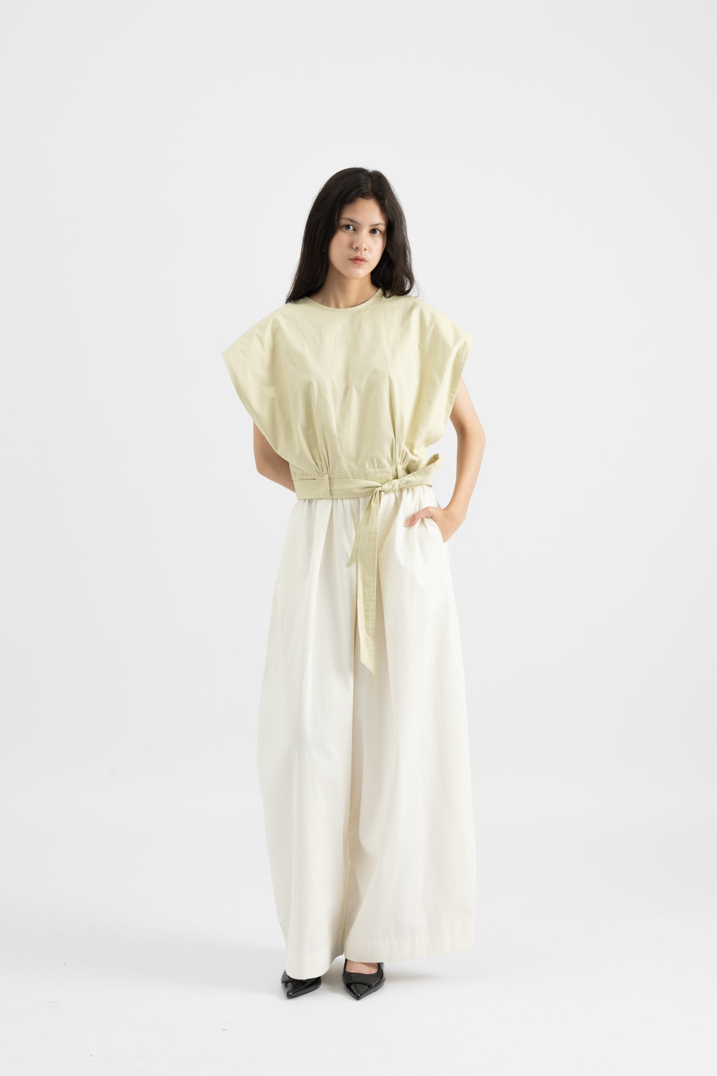 Curt Top In Sage Green