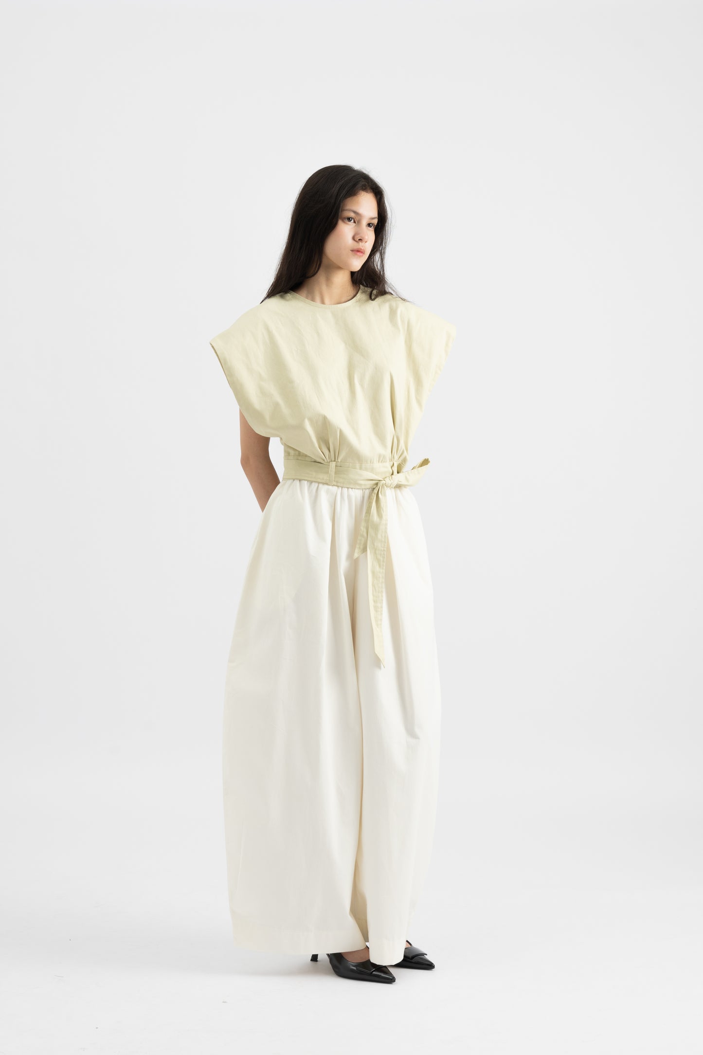 Curt Top In Sage Green