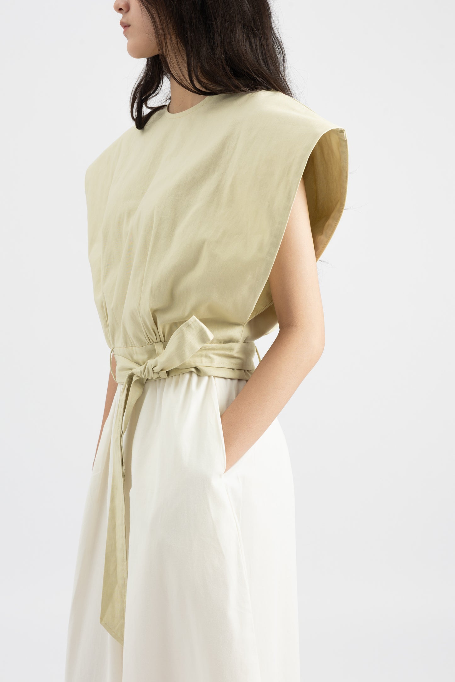 Curt Top In Sage Green