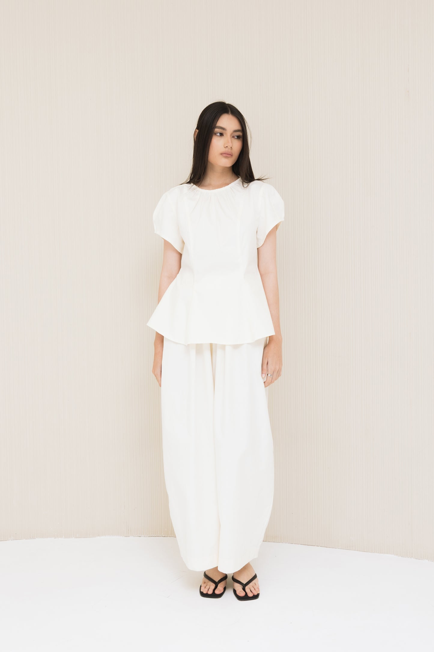 Fray Top In Off White