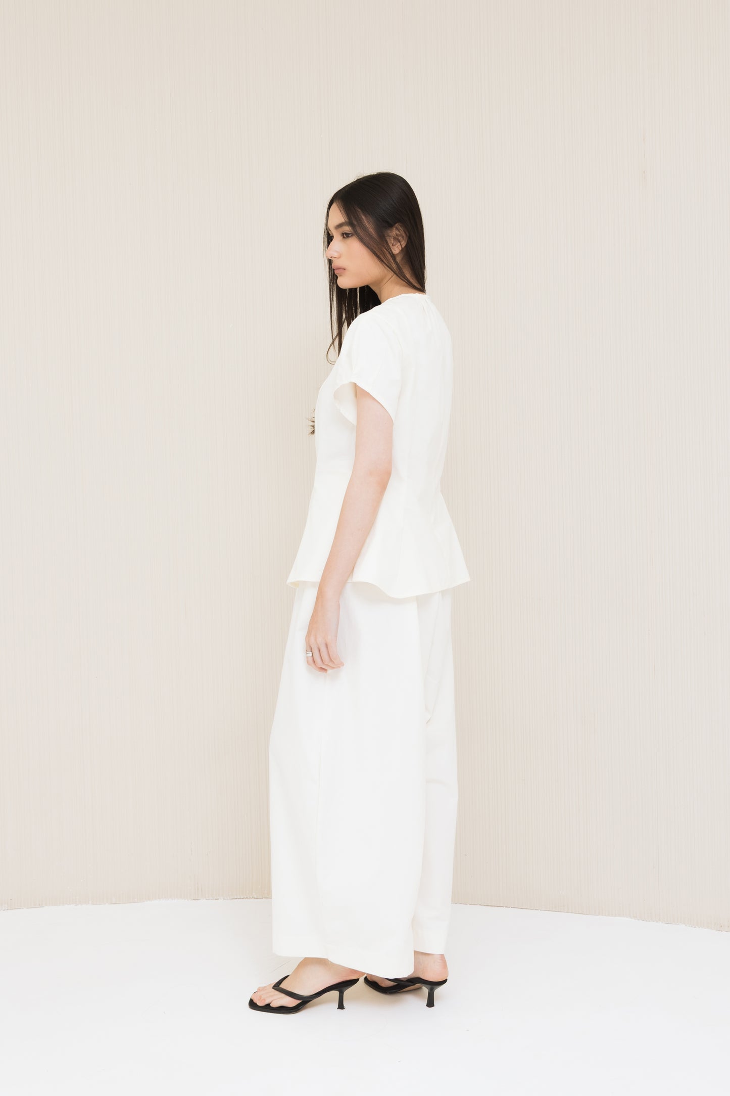 Fray Top In Off White