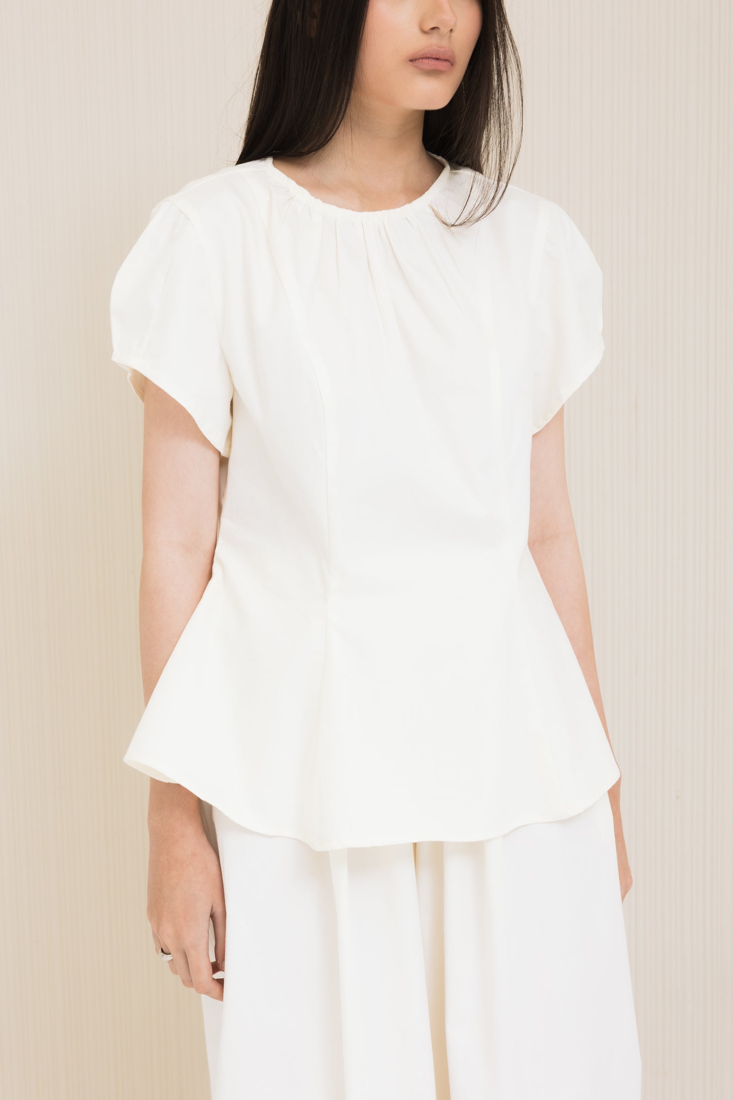 Fray Top In Off White