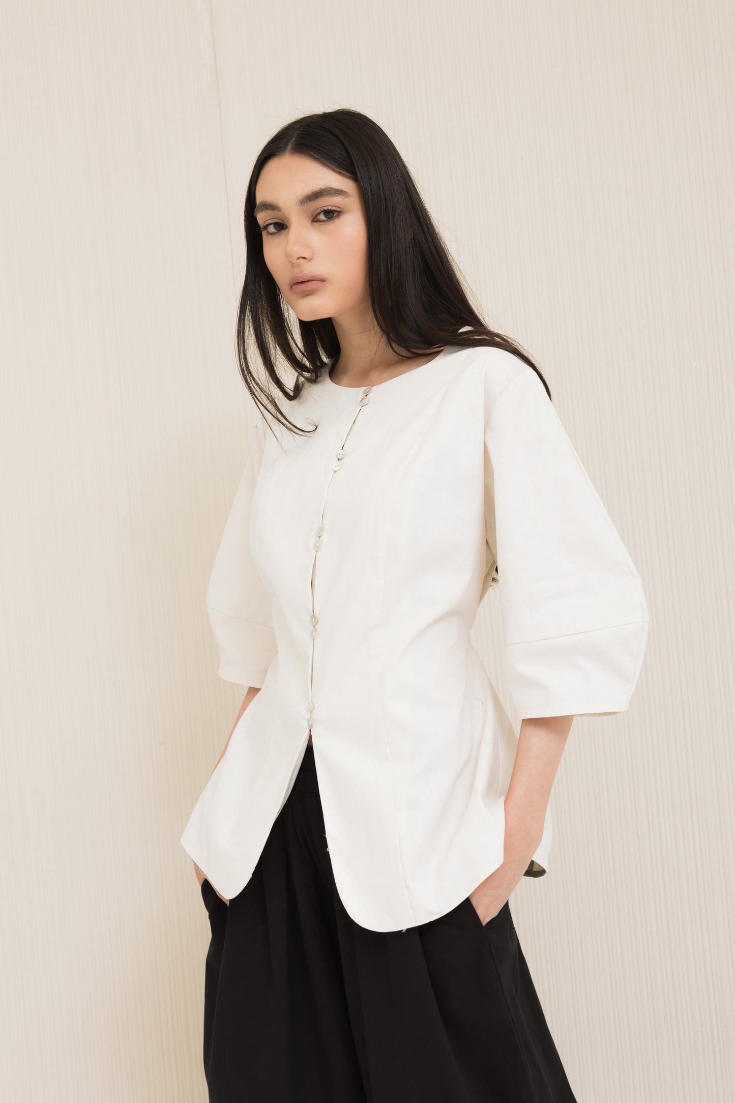 Naila Top In Pearl