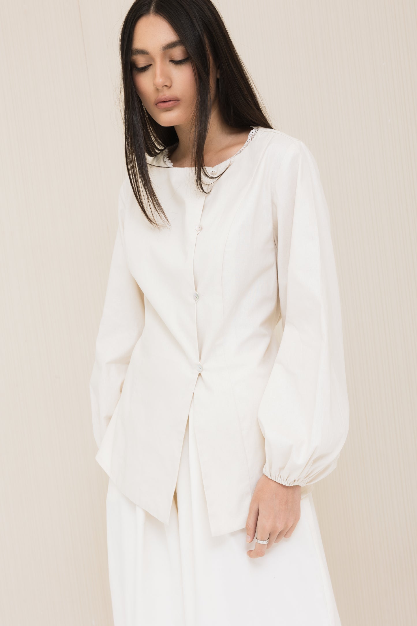 Arden Top In Pearl
