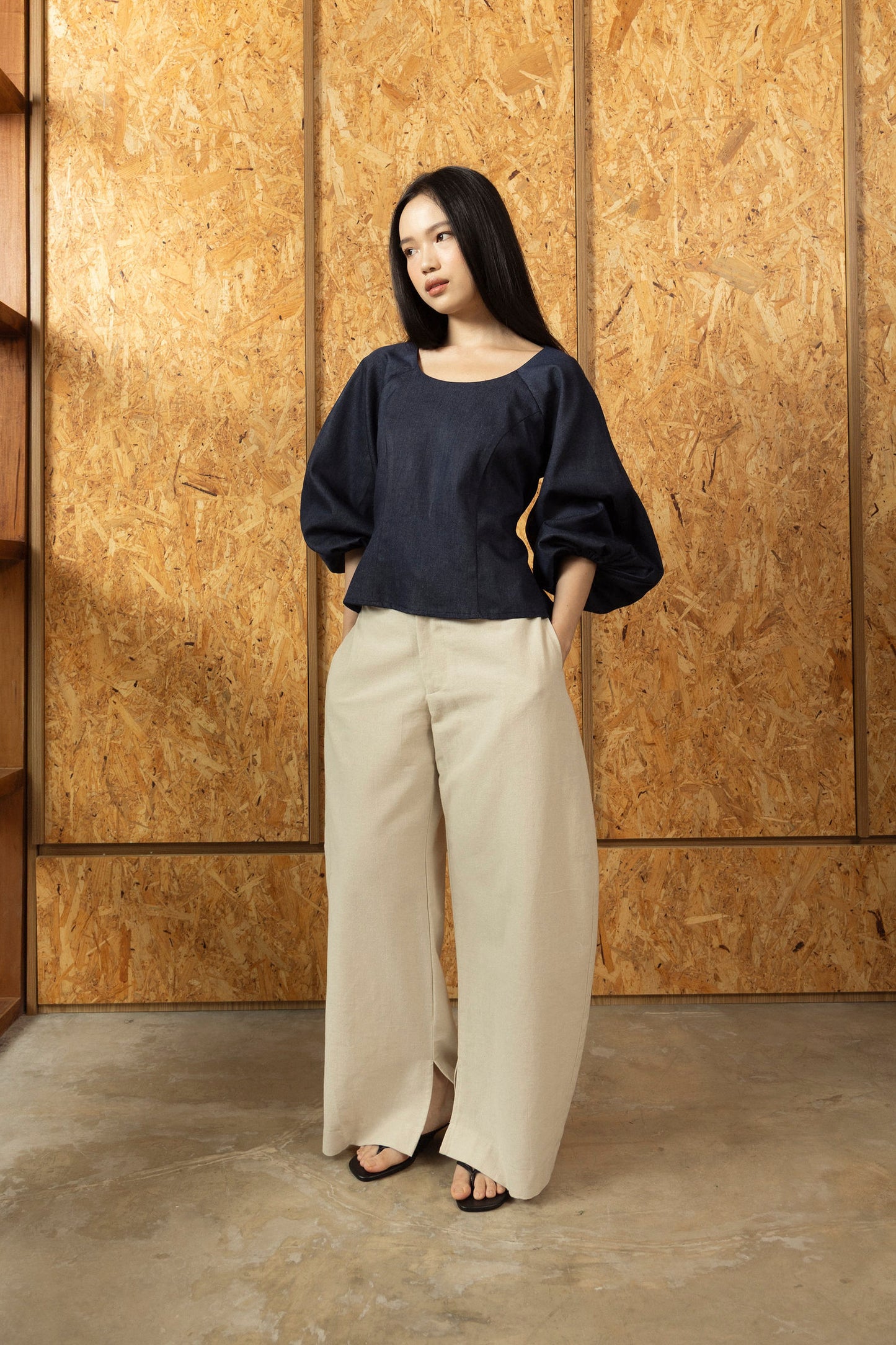Shila Top in Denim