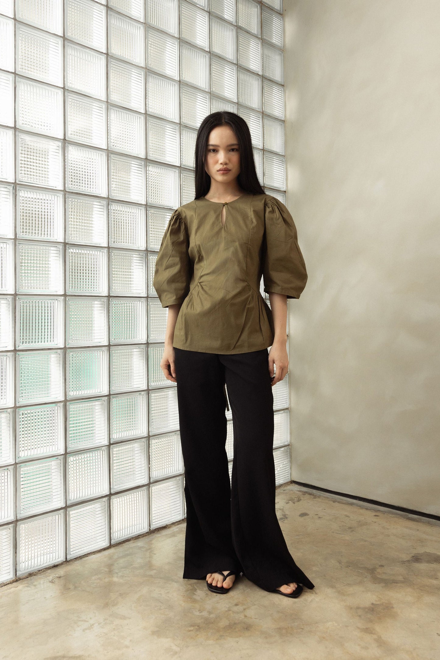 Lila Top In Olive