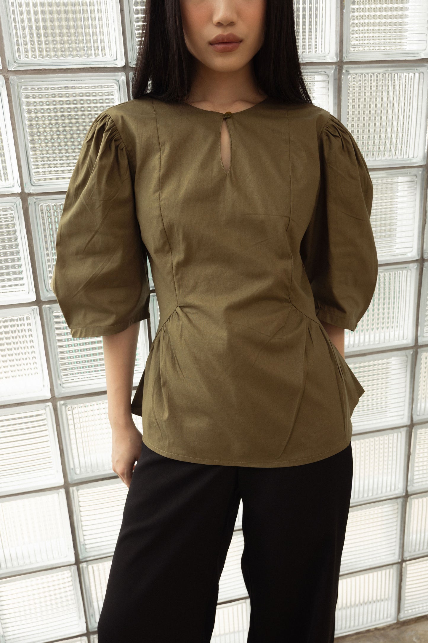 Lila Top In Olive