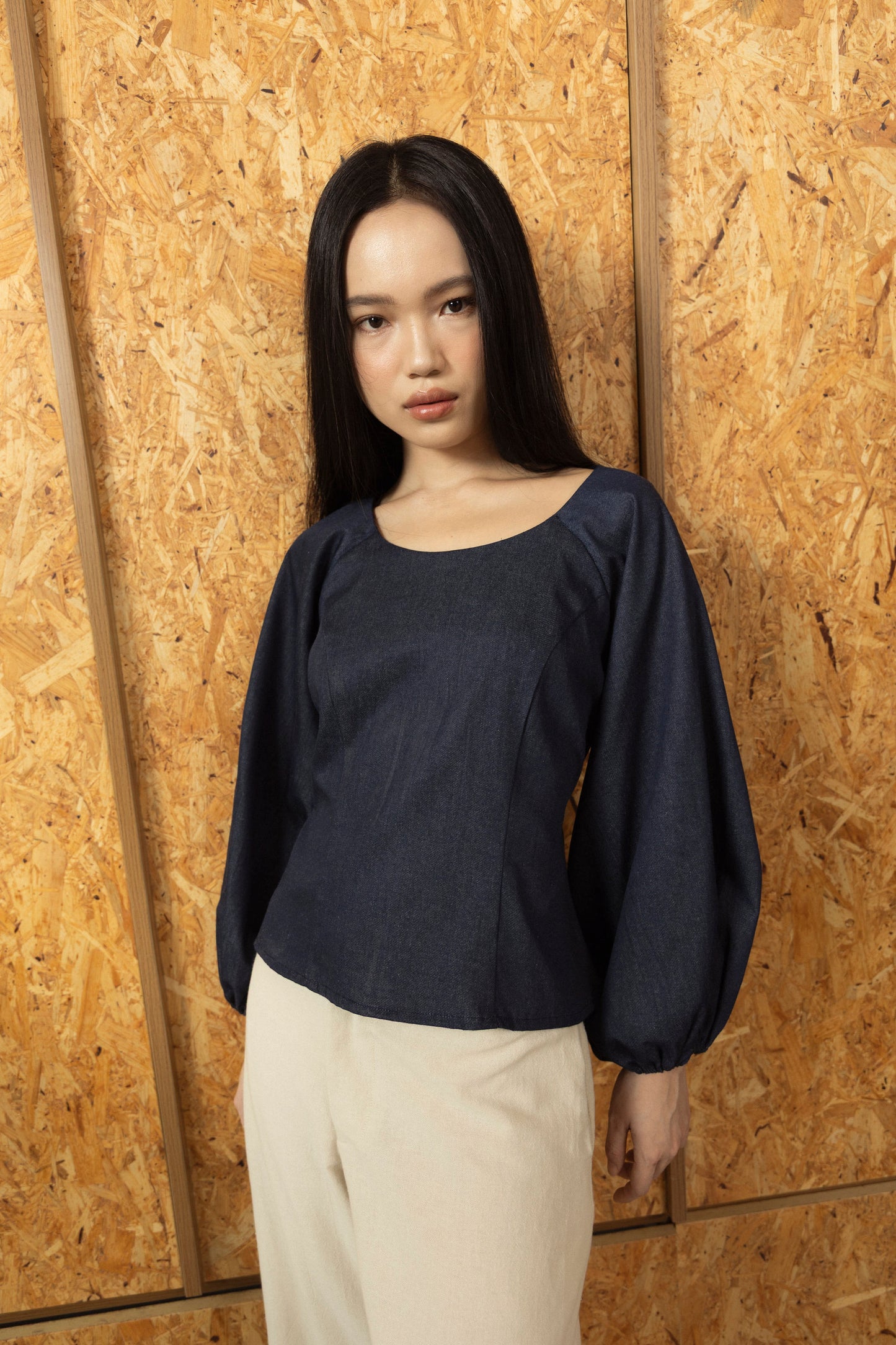 Shila Top in Denim